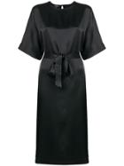 Rochas Satin Dress - Black