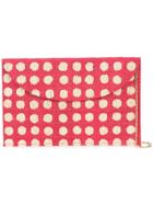 Kayu Spot Print Clutch Bag - Red