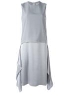 Dkny Draped Sides Dress, Women's, Size: Xs, Grey, Polyester/triacetate