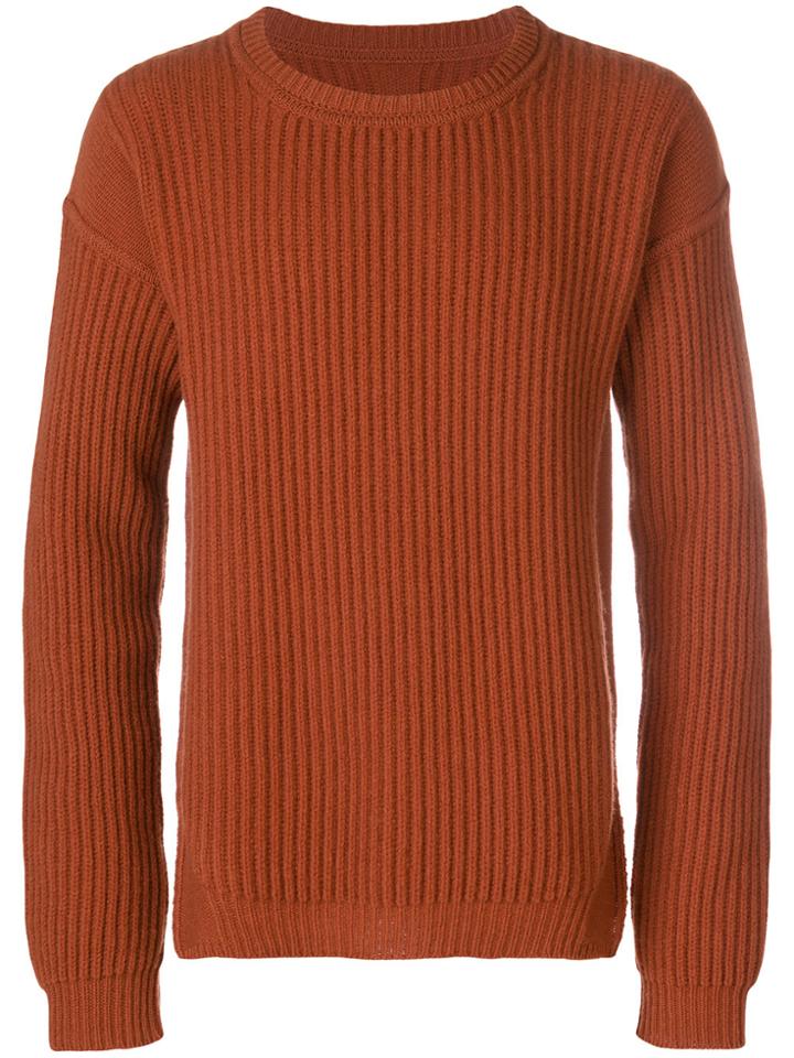 Rick Owens Crew Neck Jumper - Yellow & Orange