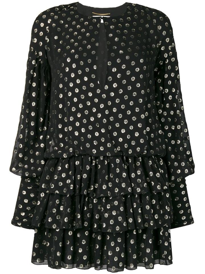 Saint Laurent Layered Mini Dress - Black