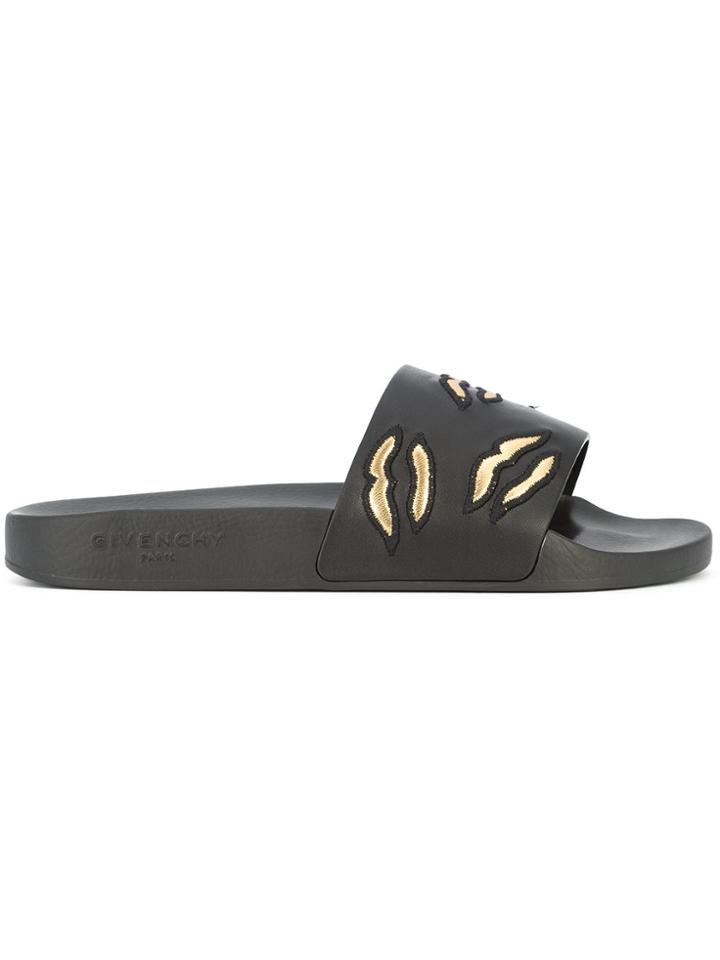 Givenchy Lips Slides - Black