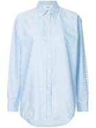 Ports 1961 Embroidered Side Stripe Shirt - Blue