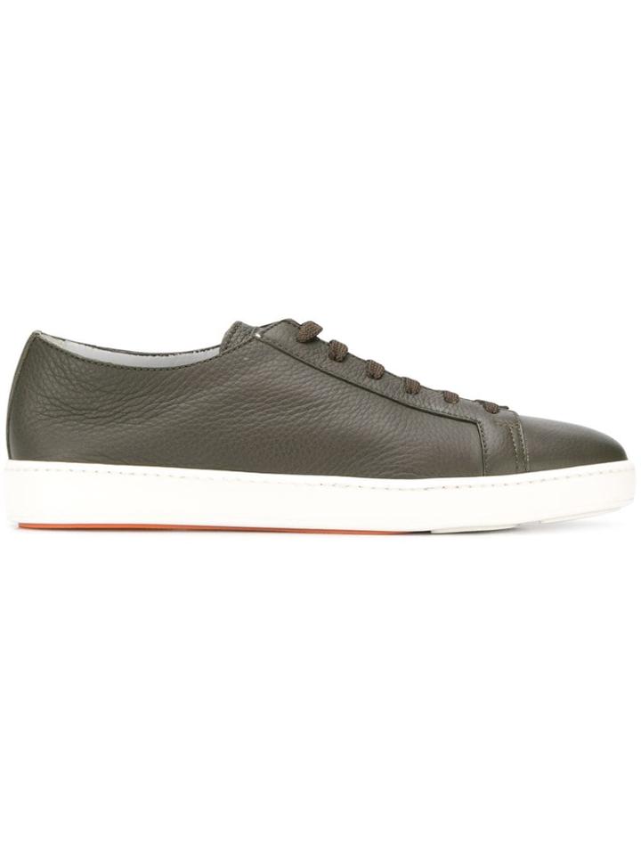 Santoni Flat Lace-up Sneakers - Green
