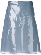 Jil Sander Vinyl A-line Skirt - Blue