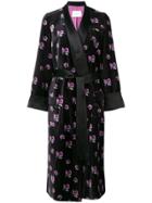 Racil Floral Print Kimono Coat - Black