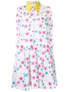 Delpozo Allover Stars Print Dress, Women's, Size: 38, White, Cotton