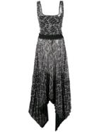 Dion Lee Pleated Lace Corset Dress - Black