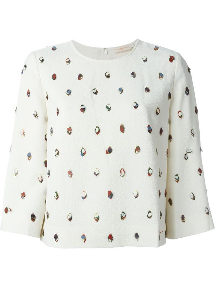 Tory Burch Embellished Boxy Blouse