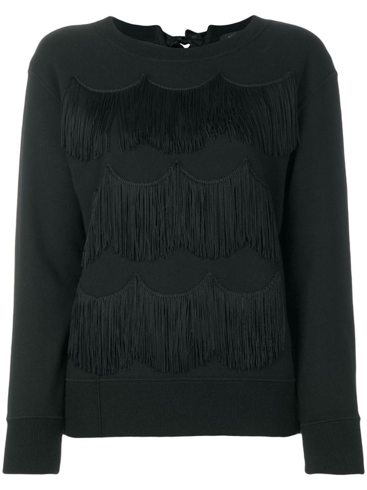 Marc Jacobs Fringed Sweatshirt - Black