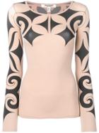 Junya Watanabe Printed Longsleeved T-shirt - Brown