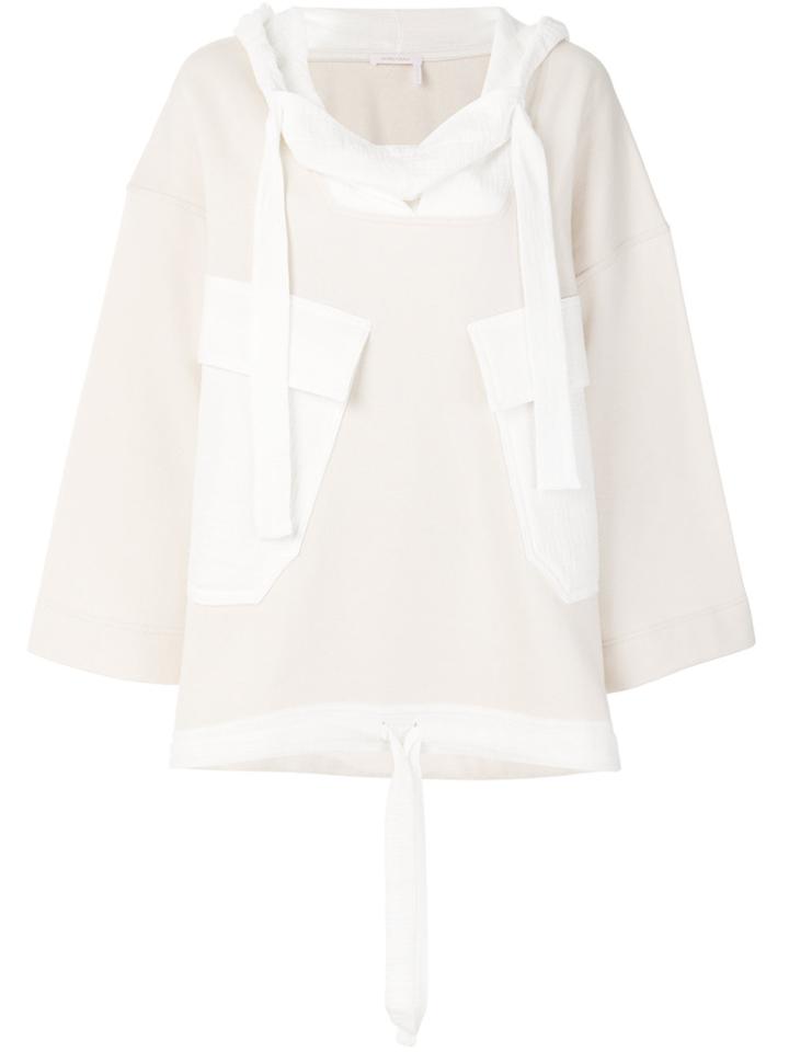 See By Chloé Hooded Pocket Sweatshirt - Nude & Neutrals