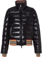 Burberry Detachable Sleeve Icon Stripe Detail Puffer Jacket - Black