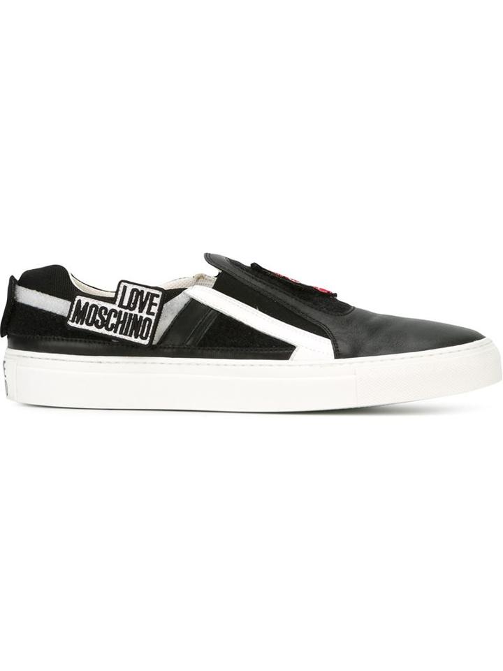 Love Moschino Panel Logo Front Slip On Sneakers