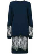 Each X Other Lace Detail Sweater Dress - Blue