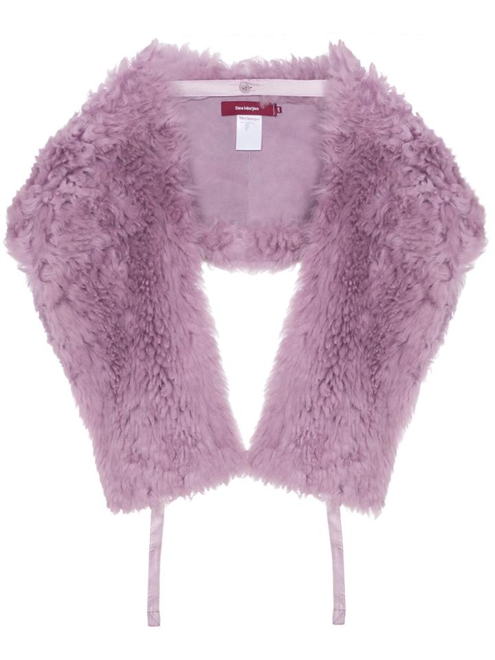 Sies Marjan Jordi Shearling Shrug - Pink & Purple