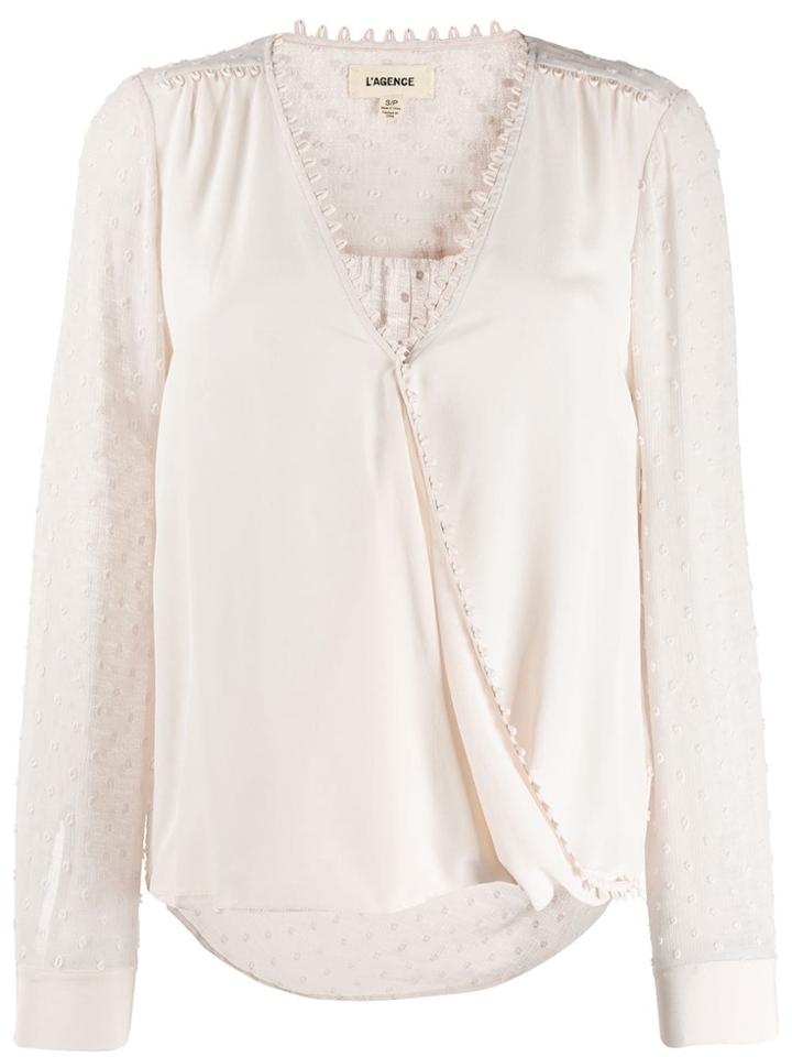 L'agence Plumetti Sleeve Blouse - Neutrals