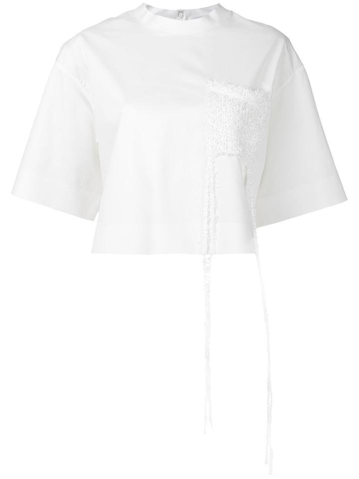 Irene - Spangle Pocket Tee Blouse - Women - Cotton - 36, White, Cotton
