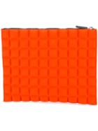 No Ka' Oi Textured Zipped Clutch, Women's, Yellow/orange, Polyamide/spandex/elastane/polyurethane