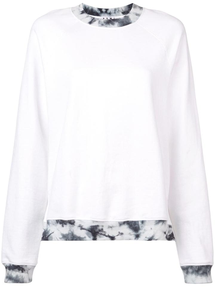Proenza Schouler Pswl Tie Dye Ribbing Sweatshirt - White
