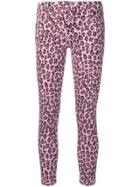 J Brand Leopard Print Skinny Jeans - Pink