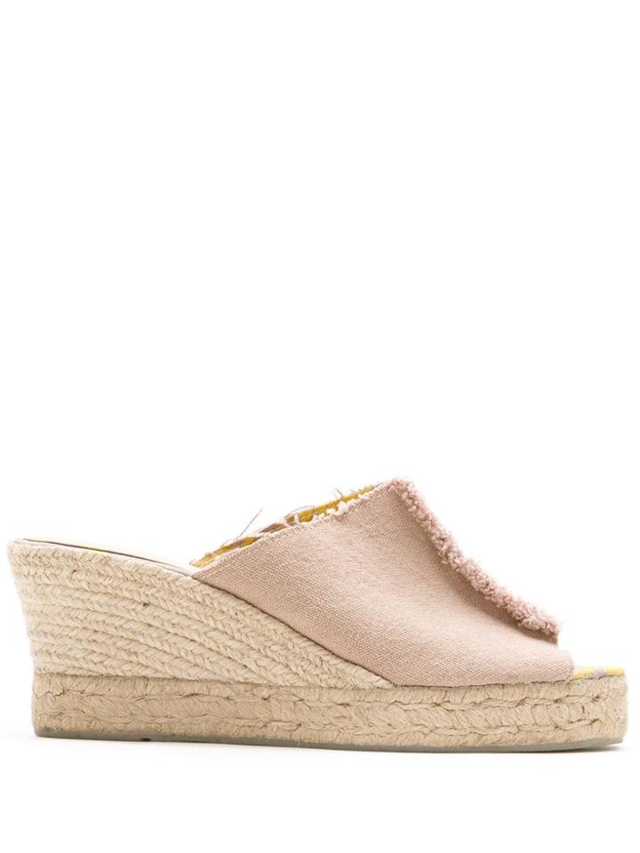 Amir Slama X Cervera Wedge Mules - Neutrals