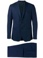 Caruso Formal Suit, Men's, Size: 46, Blue, Wool/cupro