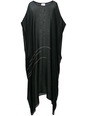 Loyd/ford - Sheer Shift Dress - Women - Silk - M, Black, Silk