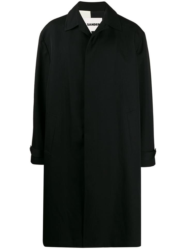 Jil Sander Oversized Trench Coat - Black