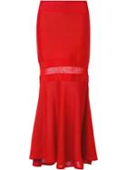 Andrea Bogosian Knitted Midi Skirt - Red