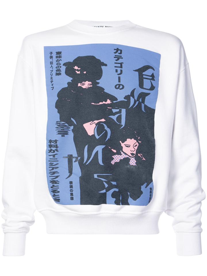 Enfants Riches Déprimés Deranged Geisha Print Sweater - White