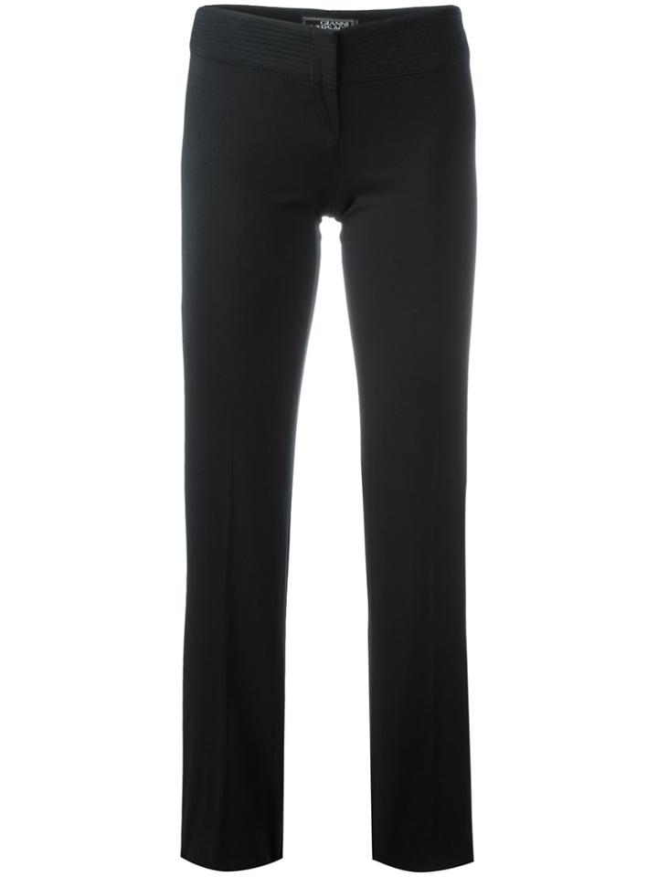 Versace Vintage Slim Fit Trousers - Black