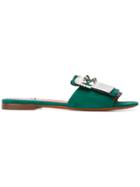 Santoni Fringed Sandals - Green