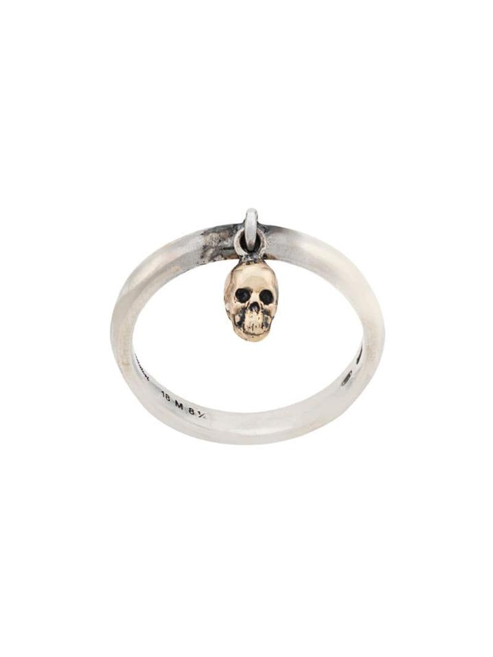 Ugo Cacciatori Skull Embellished Ring - Silver