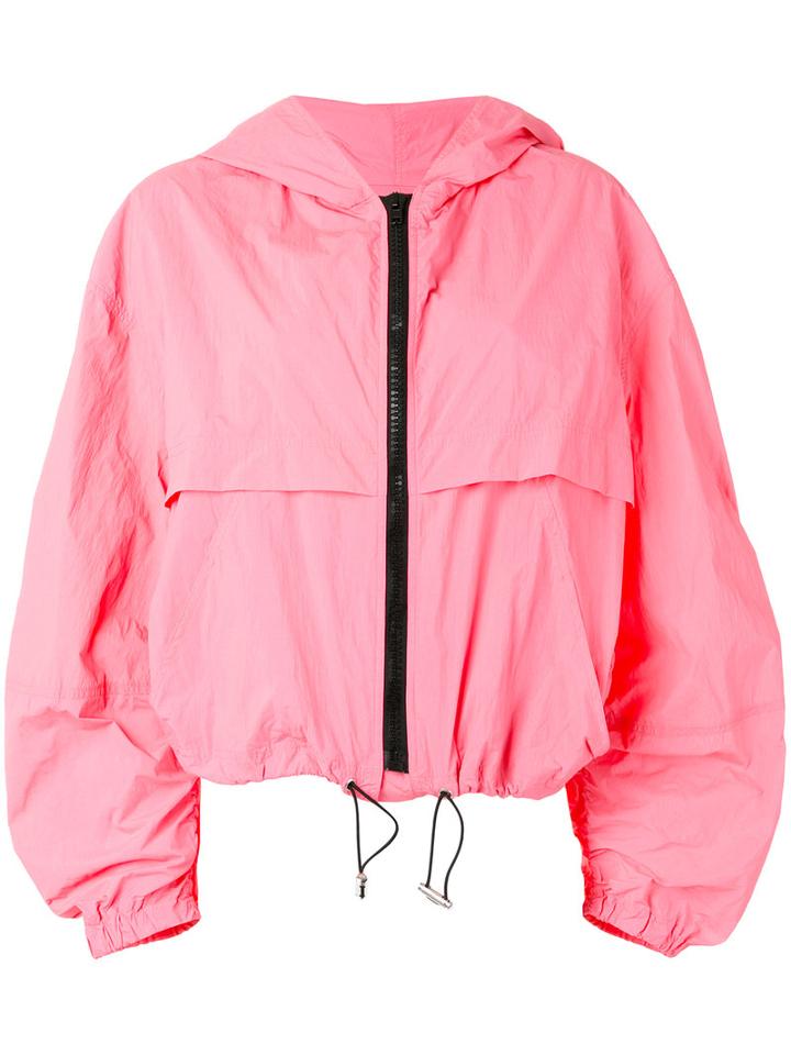 Msgm - Hooded Jacket - Women - Polyamide - 44, Pink/purple, Polyamide