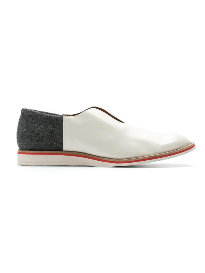 Sarah Chofakian Leather Laceless Shoes - White