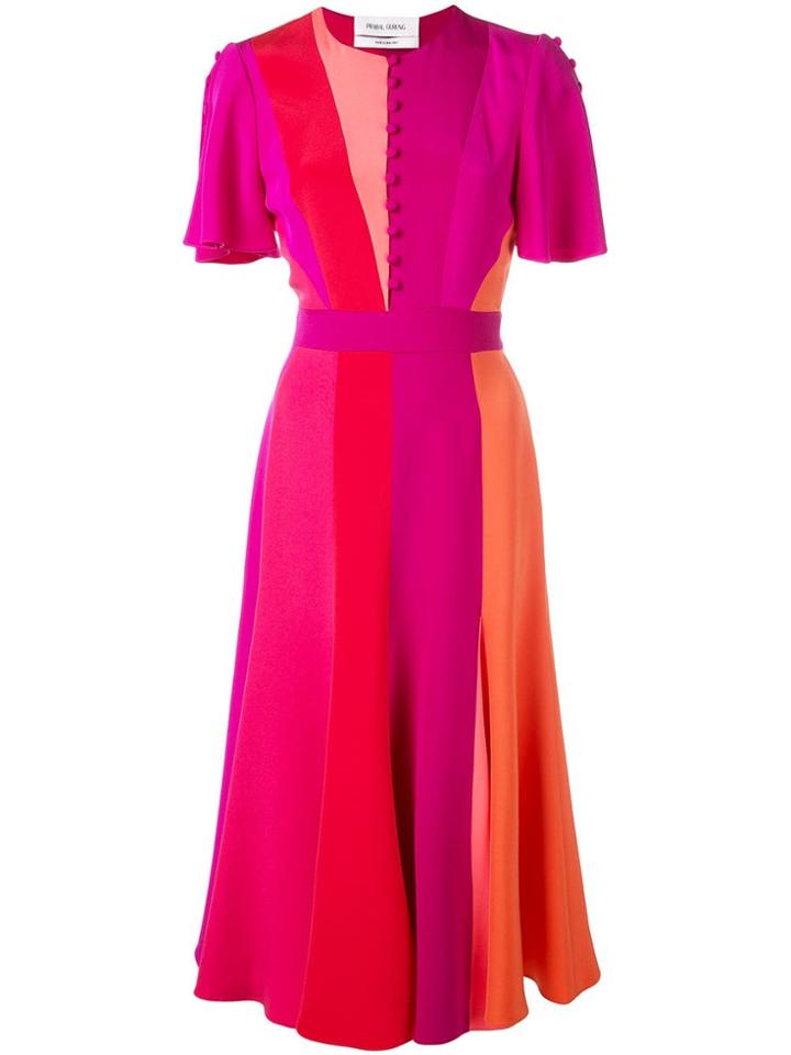Prabal Gurung Flutter Sleeve Midi Dress - Orange