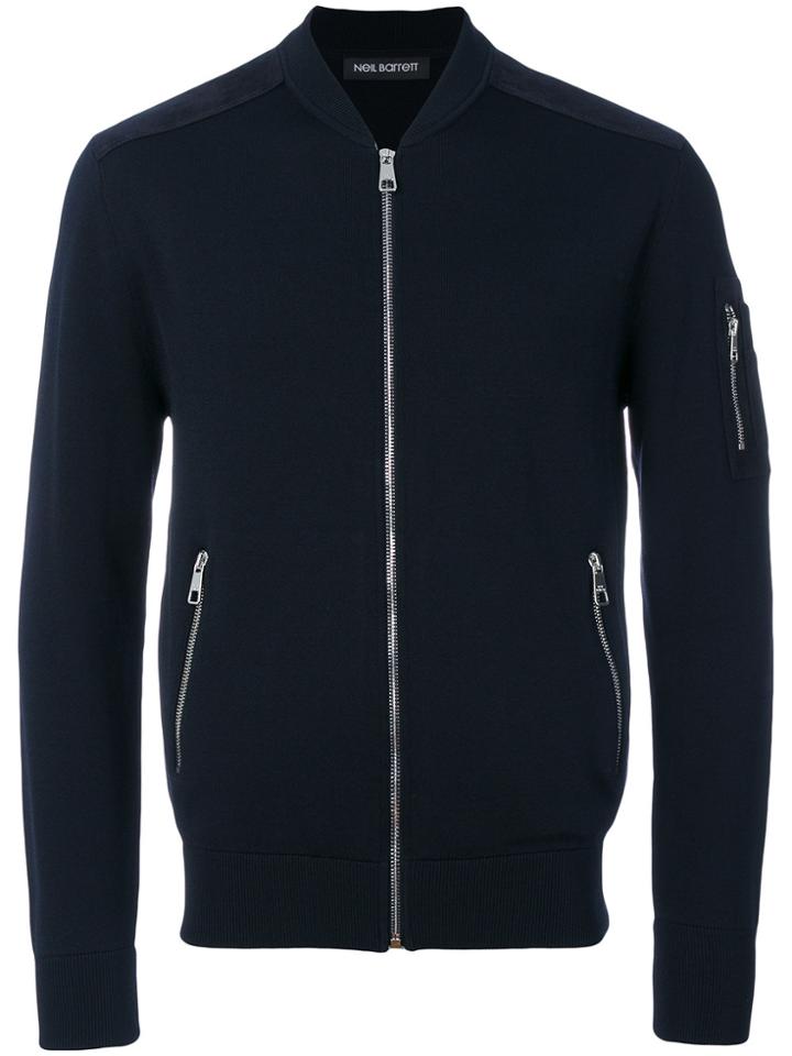 Neil Barrett Zip Cardigan - Blue