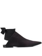 Ann Demeulemeester Tie Back Mules - Black