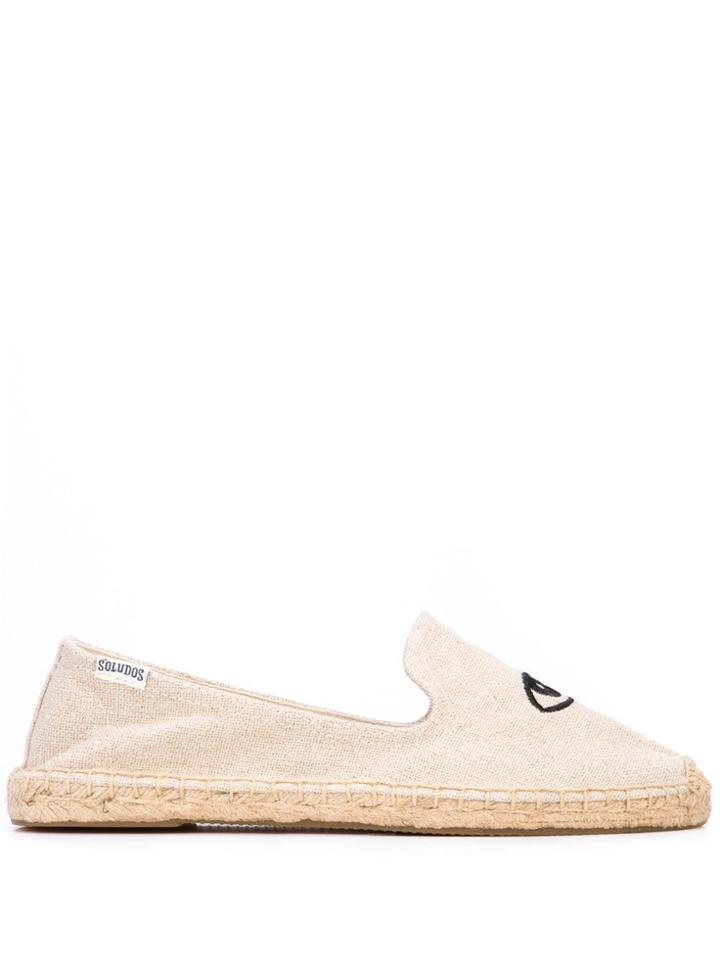 Soludos Embroidered Eyes Espadrilles - Brown