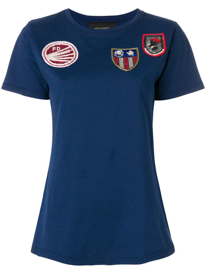 Mr & Mrs Italy Front Patches T-shirt - Blue