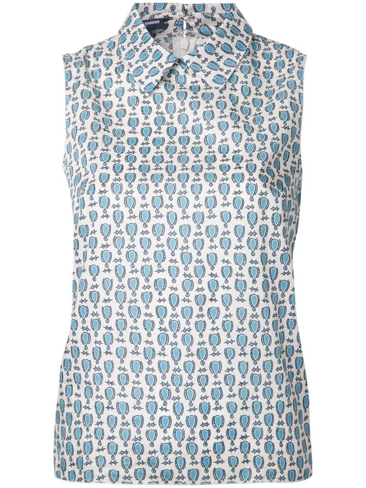 Jil Sander Navy Classic Collar Shirt, Women's, Size: 38, Blue, Cotton