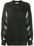 Jw Anderson Horizontal Striped Knitted Sweater - Grey
