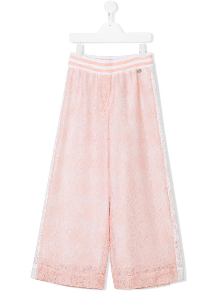 Simonetta Teen Lace Palazzo Pants - Pink & Purple