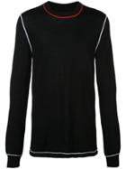 Maison Margiela Contrast Stitching Sweater - Black