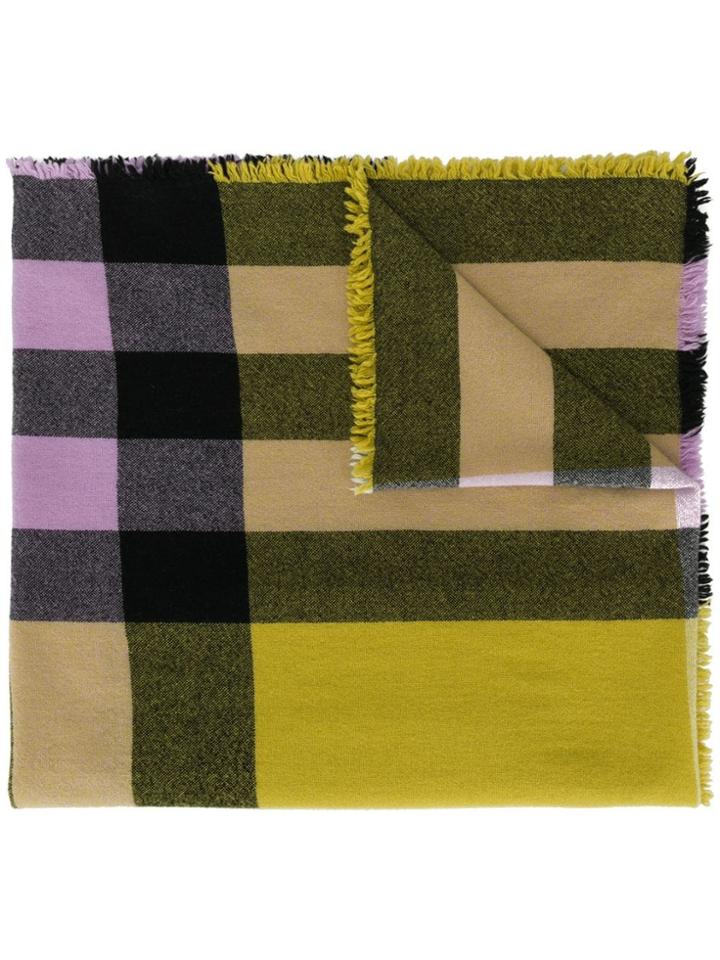 Burberry Large Check Scarf - Neutrals