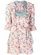 For Love And Lemons Floral-print Dress - Pink & Purple