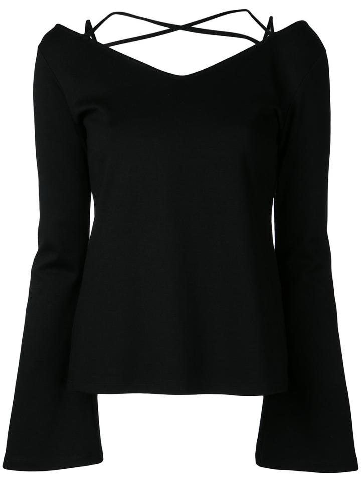 Le Ciel Bleu - Heart Shaped Top - Women - Nylon/polyurethane/rayon - 38, Black, Nylon/polyurethane/rayon
