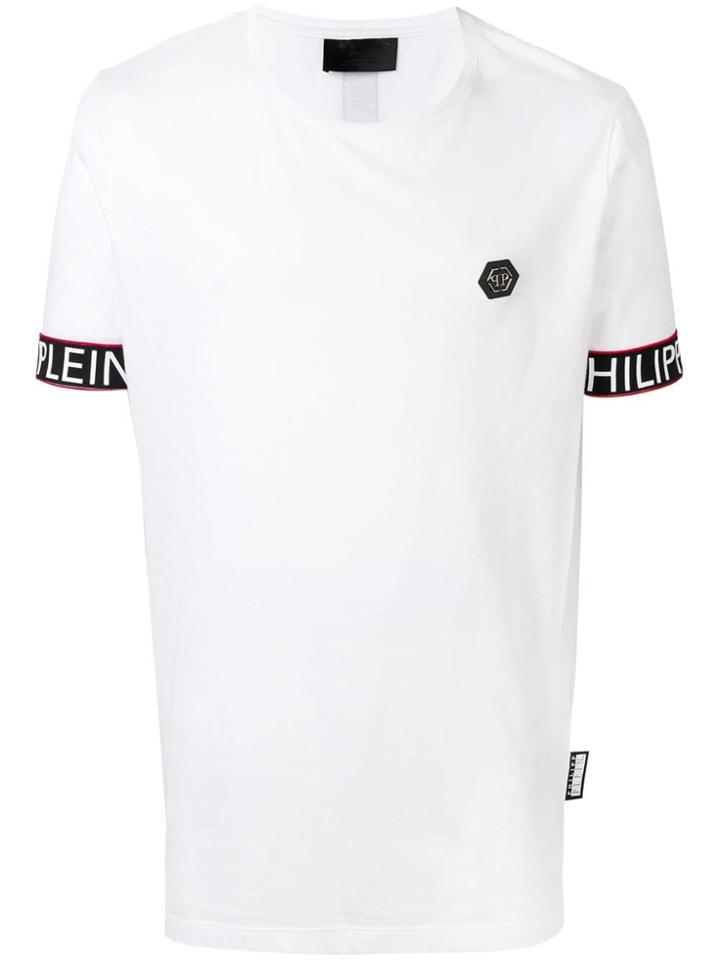 Philipp Plein Contrast Logo Trim T-shirt - White