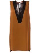 Lanvin Lace Insert Tank Top, Women's, Size: 38, Brown, Polyamide/viscose/spandex/elastane/silk